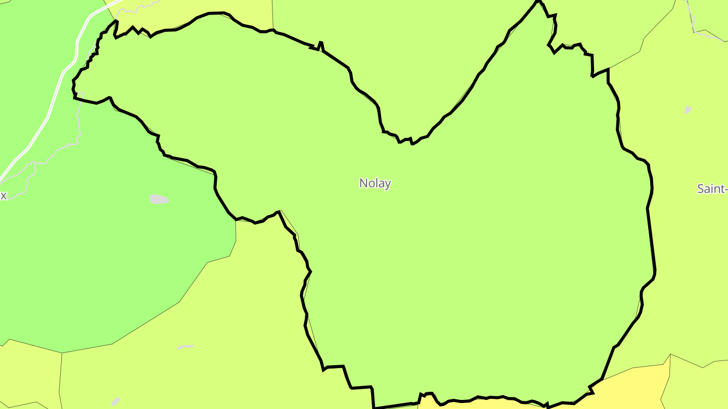 Carte des prix de l'immobilier Nolay
