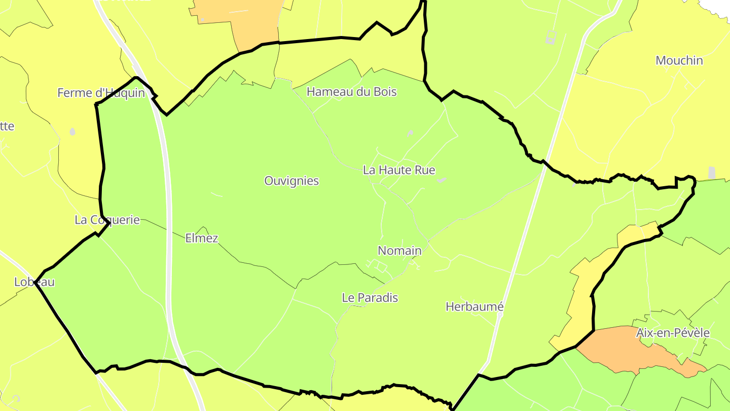 Carte des prix de l'immobilier Nomain