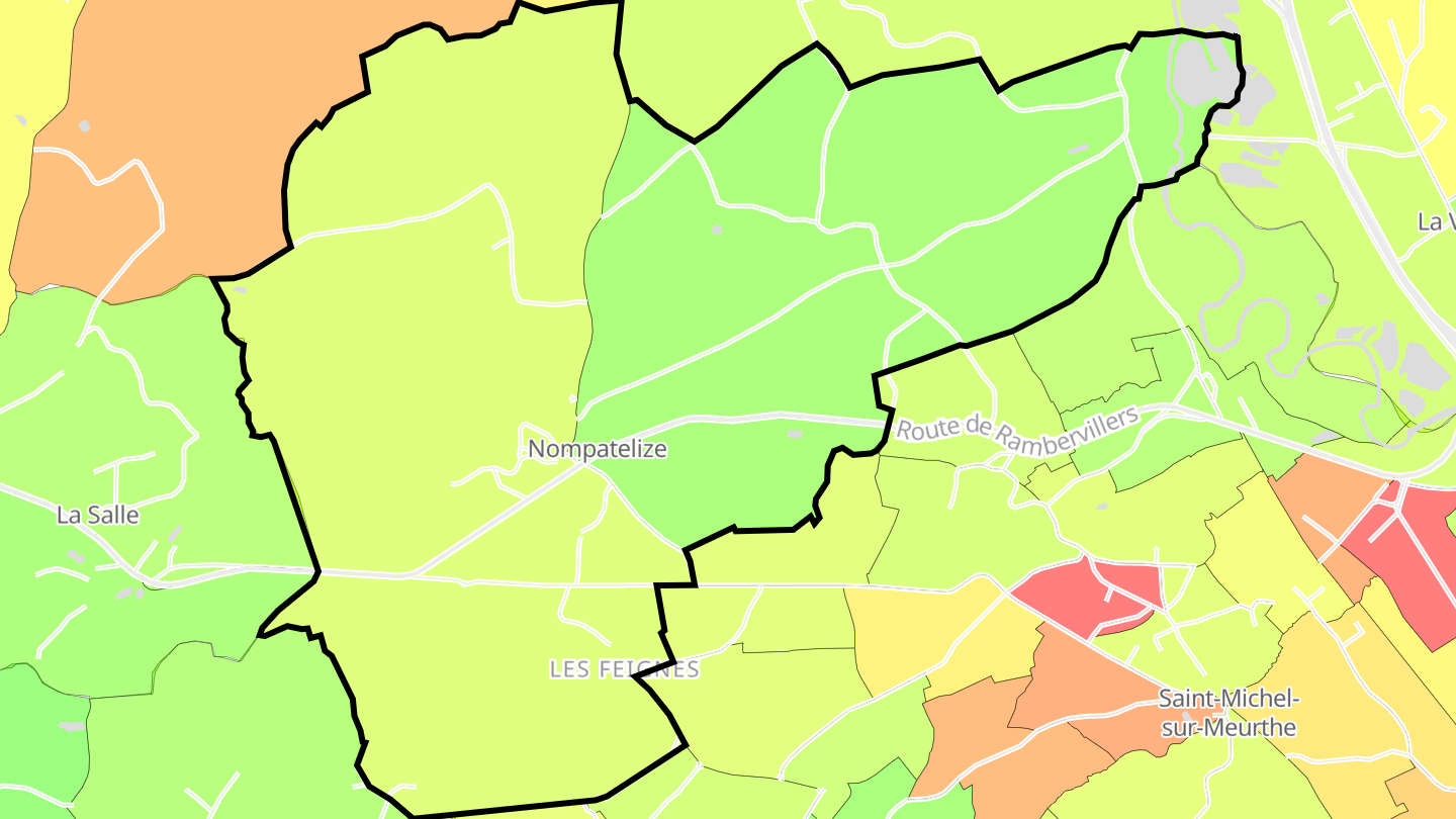 Carte des prix de l'immobilier Nompatelize