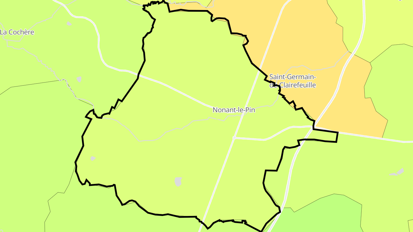 Carte des prix de l'immobilier Nonant-le-Pin