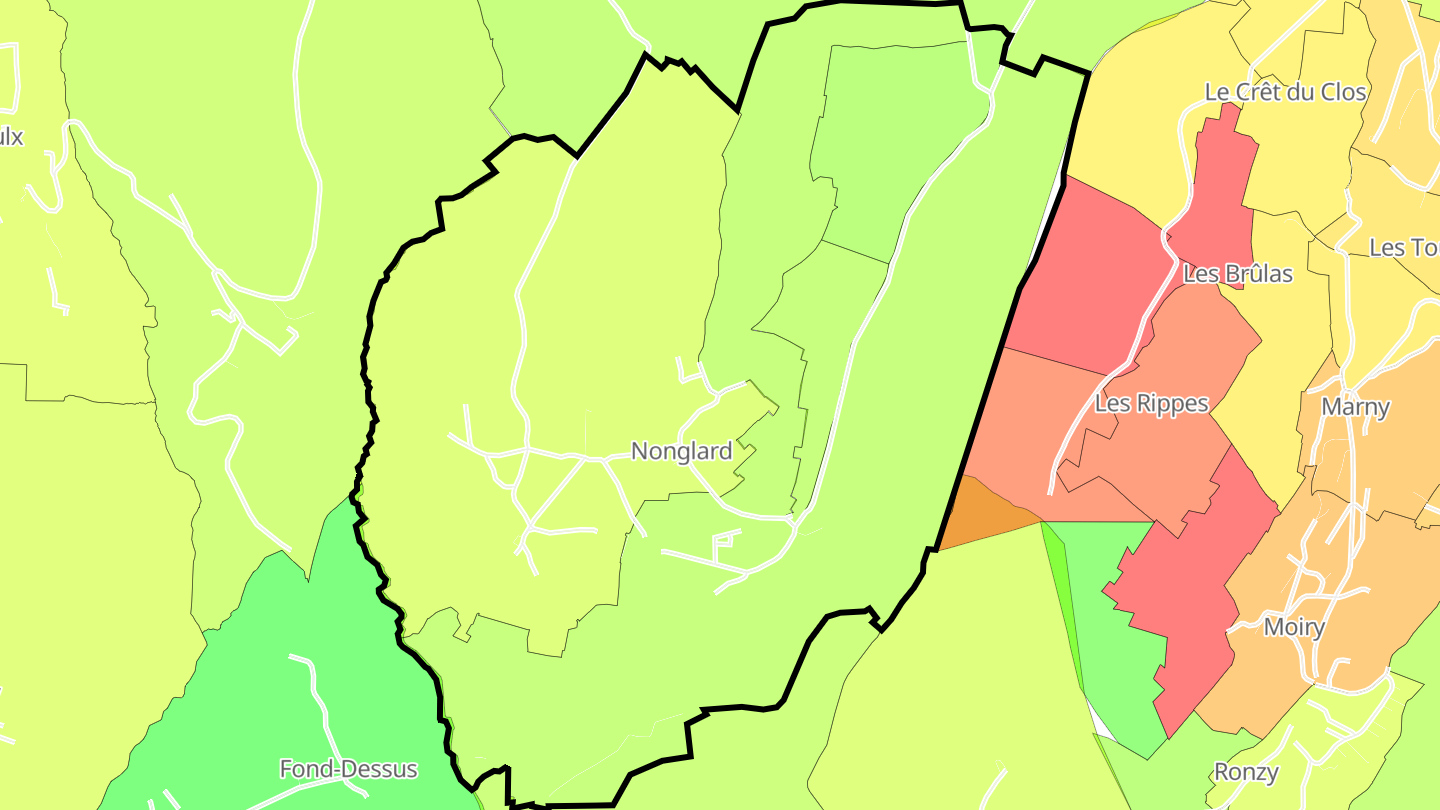 Carte des prix de l'immobilier Nonglard