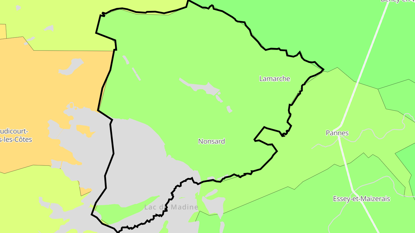 Carte des prix de l'immobilier Nonsard-Lamarche