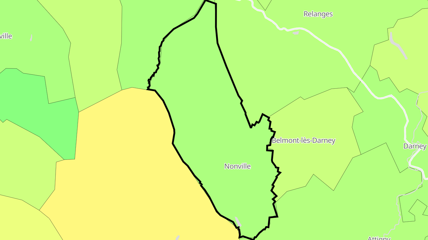 Carte des prix de l'immobilier Nonville