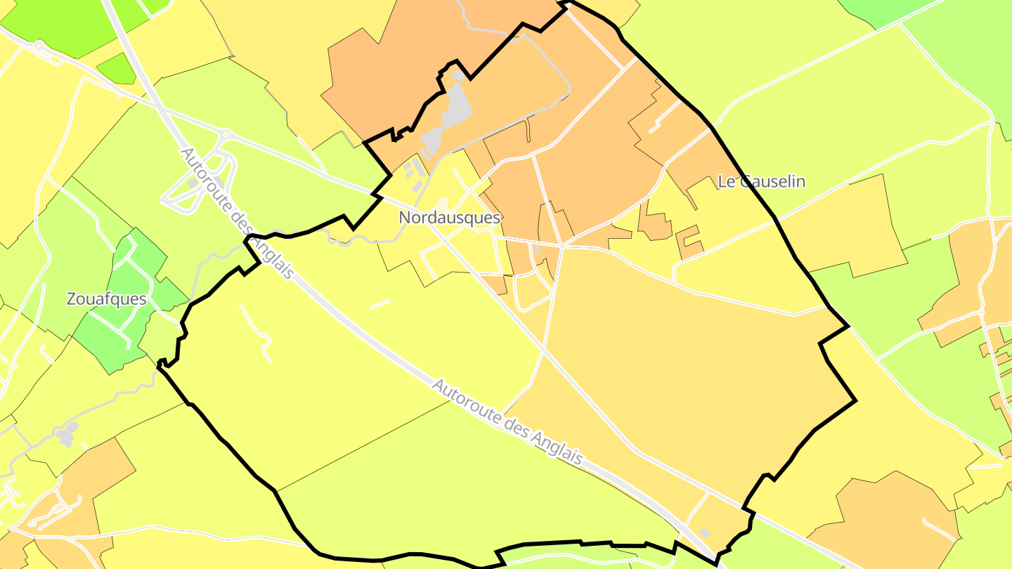 Carte des prix de l'immobilier Nordausques