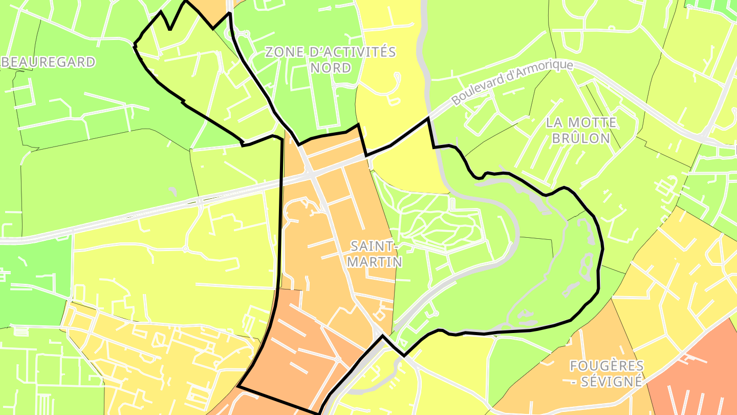 Carte des prix de l'immobilier Nord - Saint-Martin