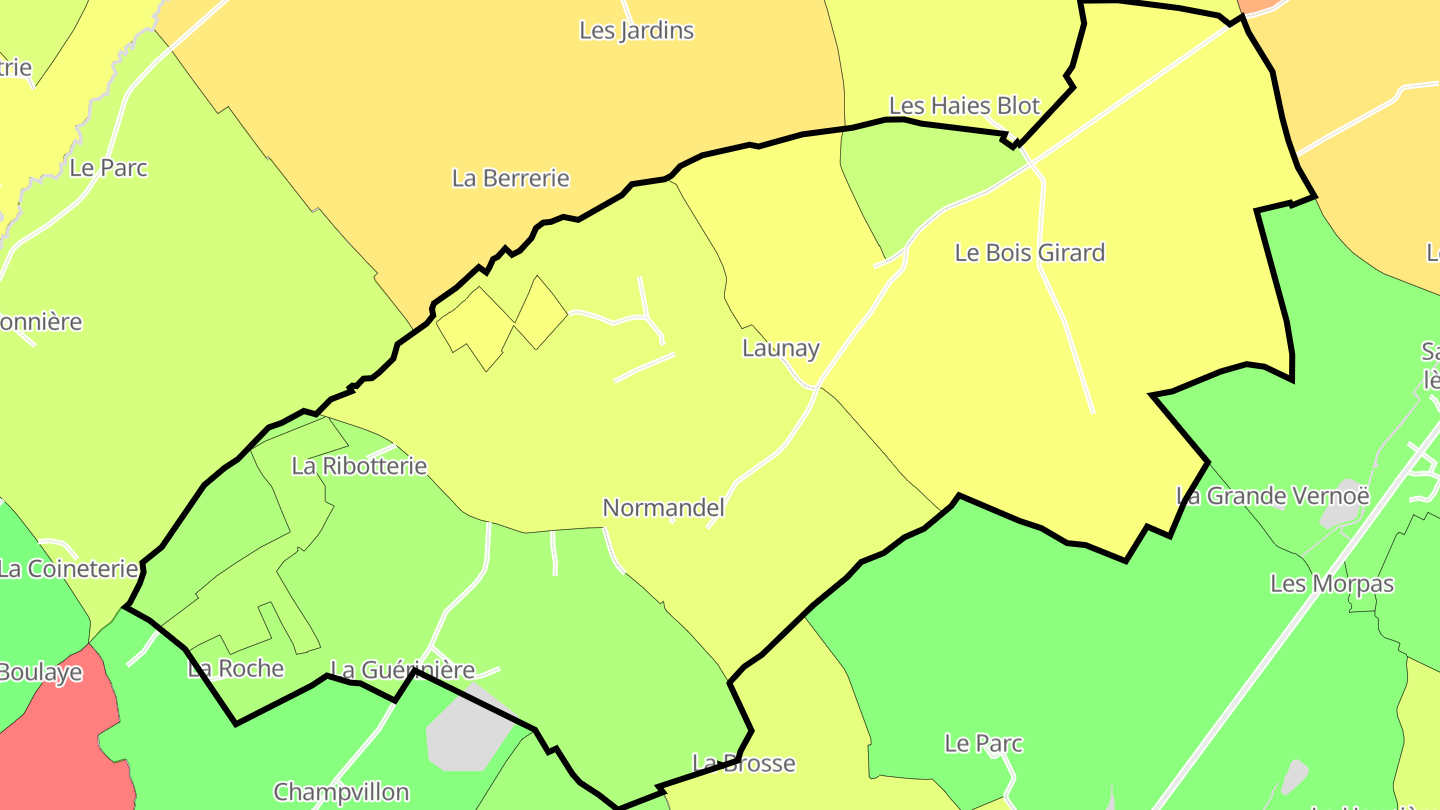 Carte des prix de l'immobilier Normandel