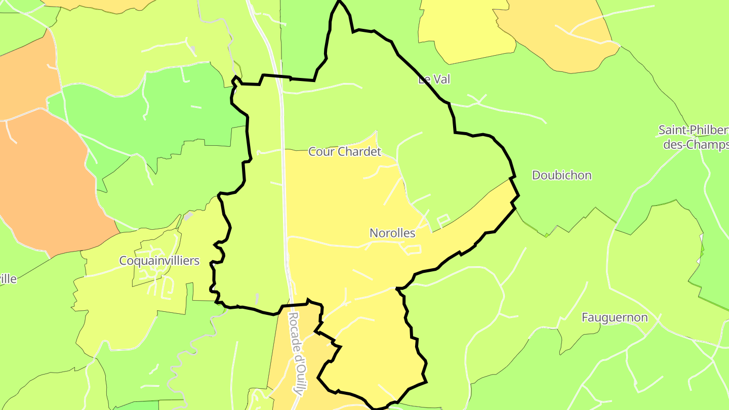 Carte des prix de l'immobilier Norolles