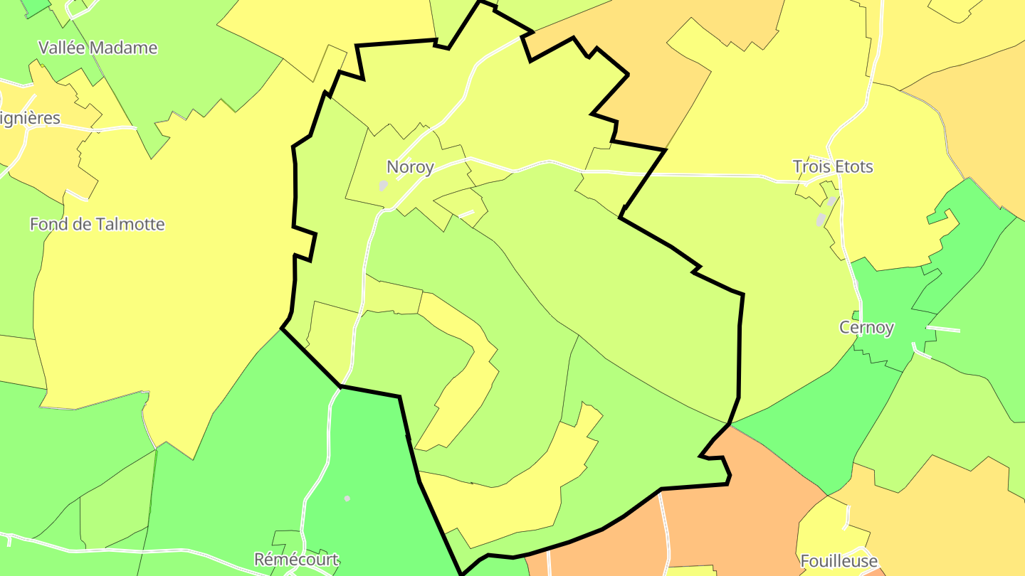 Carte des prix de l'immobilier Noroy