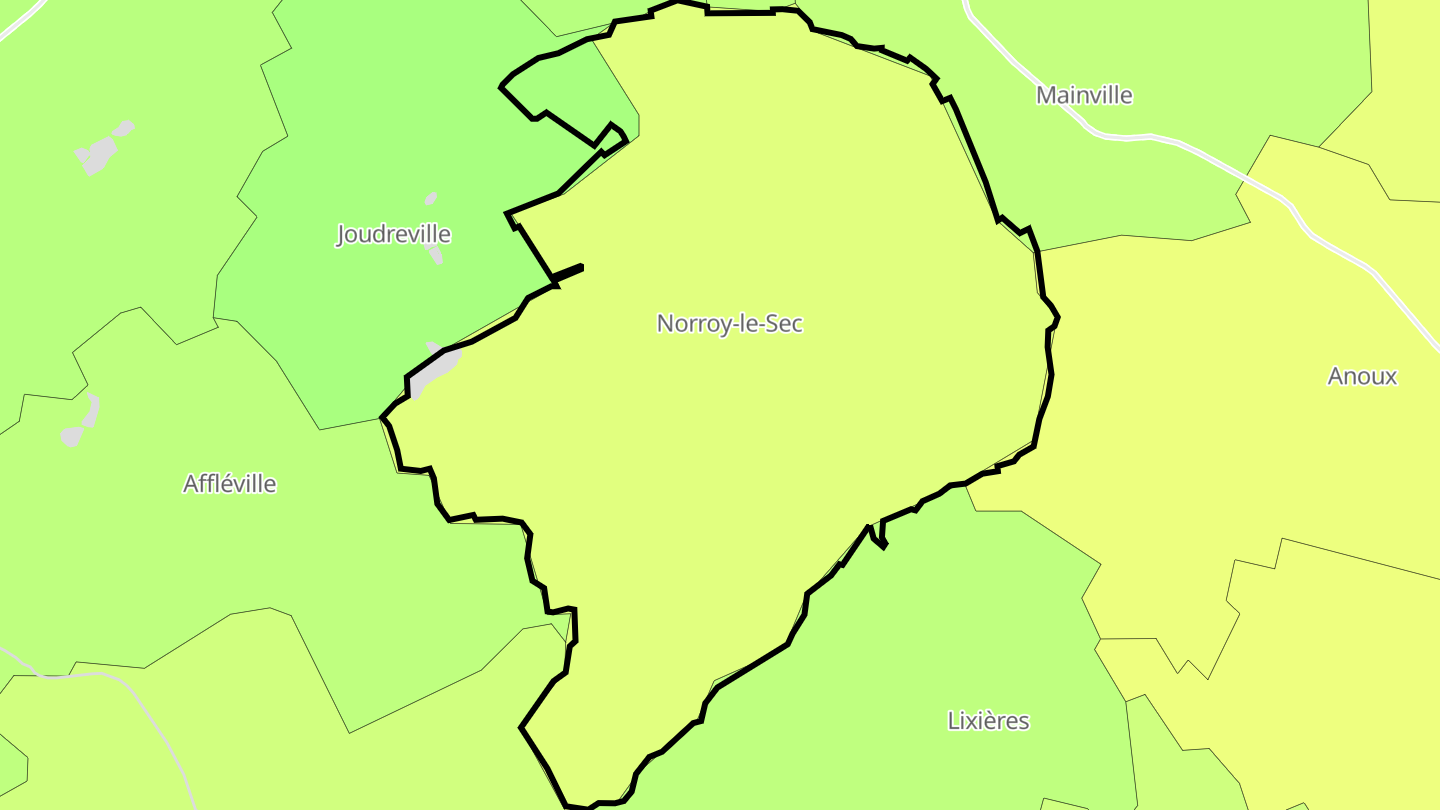 Carte des prix de l'immobilier Norroy-le-Sec