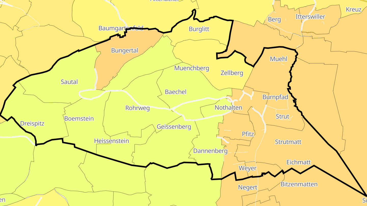 Carte des prix de l'immobilier Nothalten
