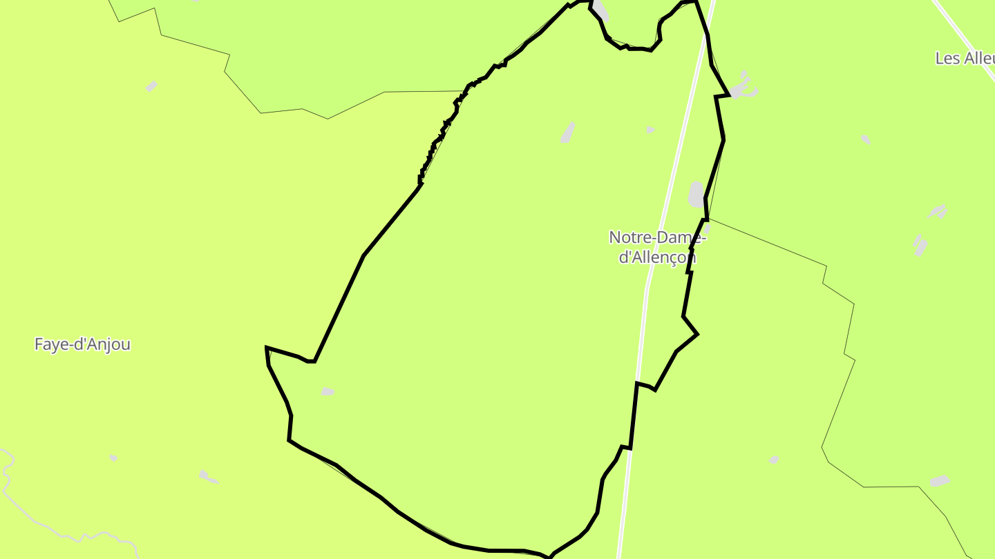 Carte des prix de l'immobilier Notre-Dame-d'Allençon
