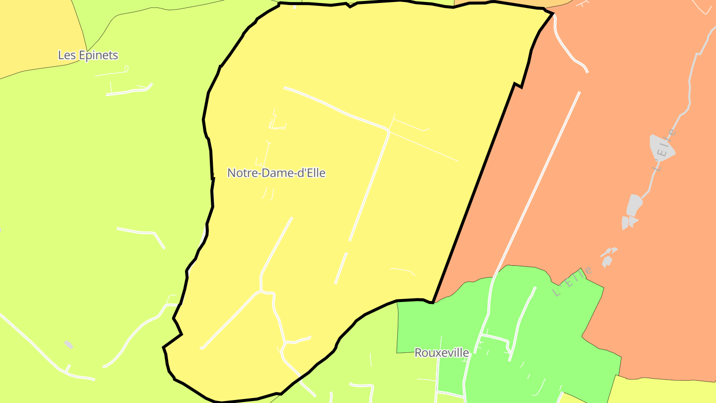 Carte des prix de l'immobilier Notre-Dame-d'Elle