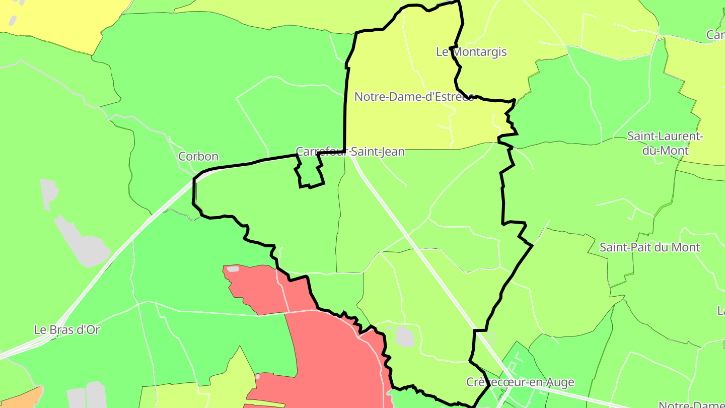 Carte des prix de l'immobilier Notre-Dame-d'Estrées