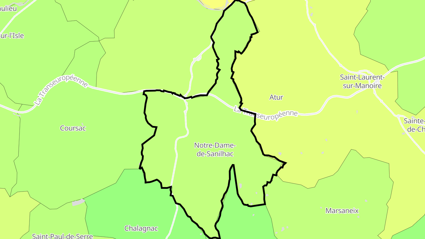 Carte des prix de l'immobilier Notre-Dame-de-Sanilhac