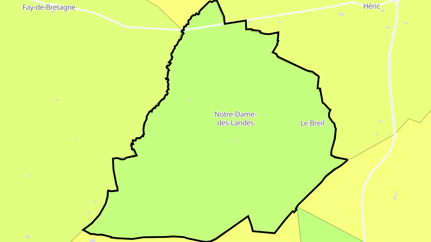 Carte des prix de l'immobilier Notre-Dame-des-Landes