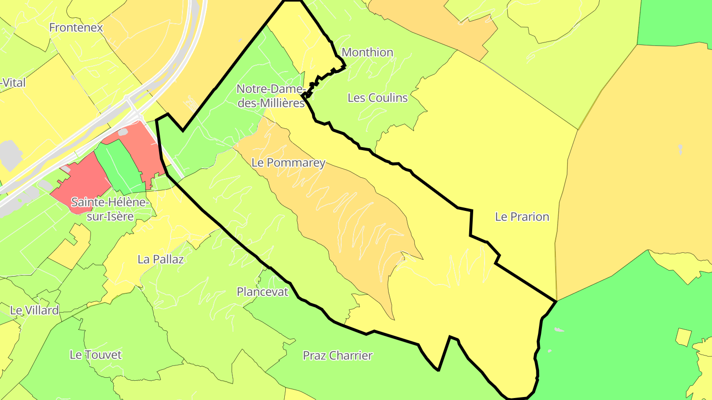 Carte des prix de l'immobilier Notre-Dame-des-Millières