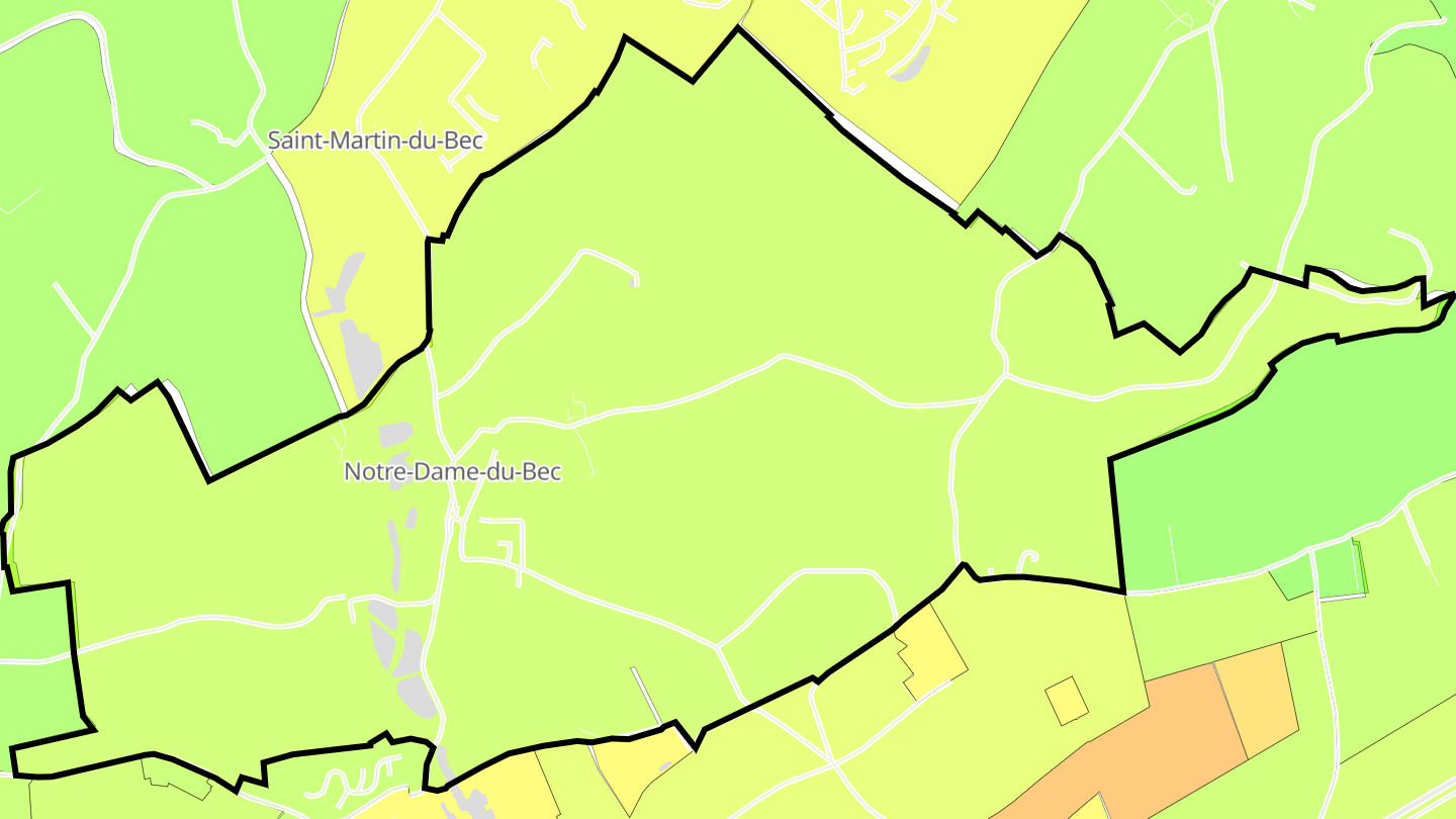 Carte des prix de l'immobilier Notre-Dame-du-Bec