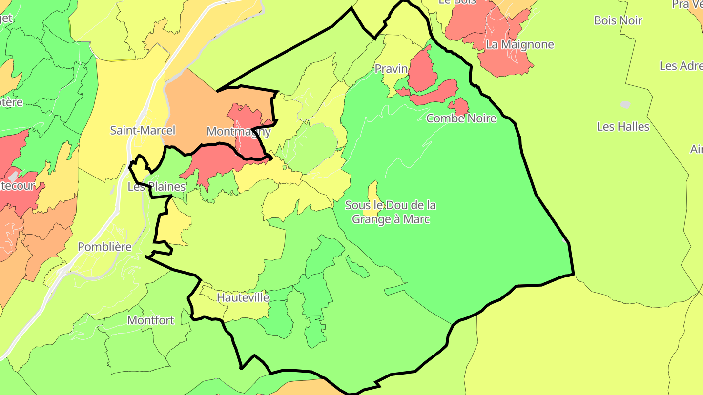 Carte des prix de l'immobilier Notre-Dame-du-Pré
