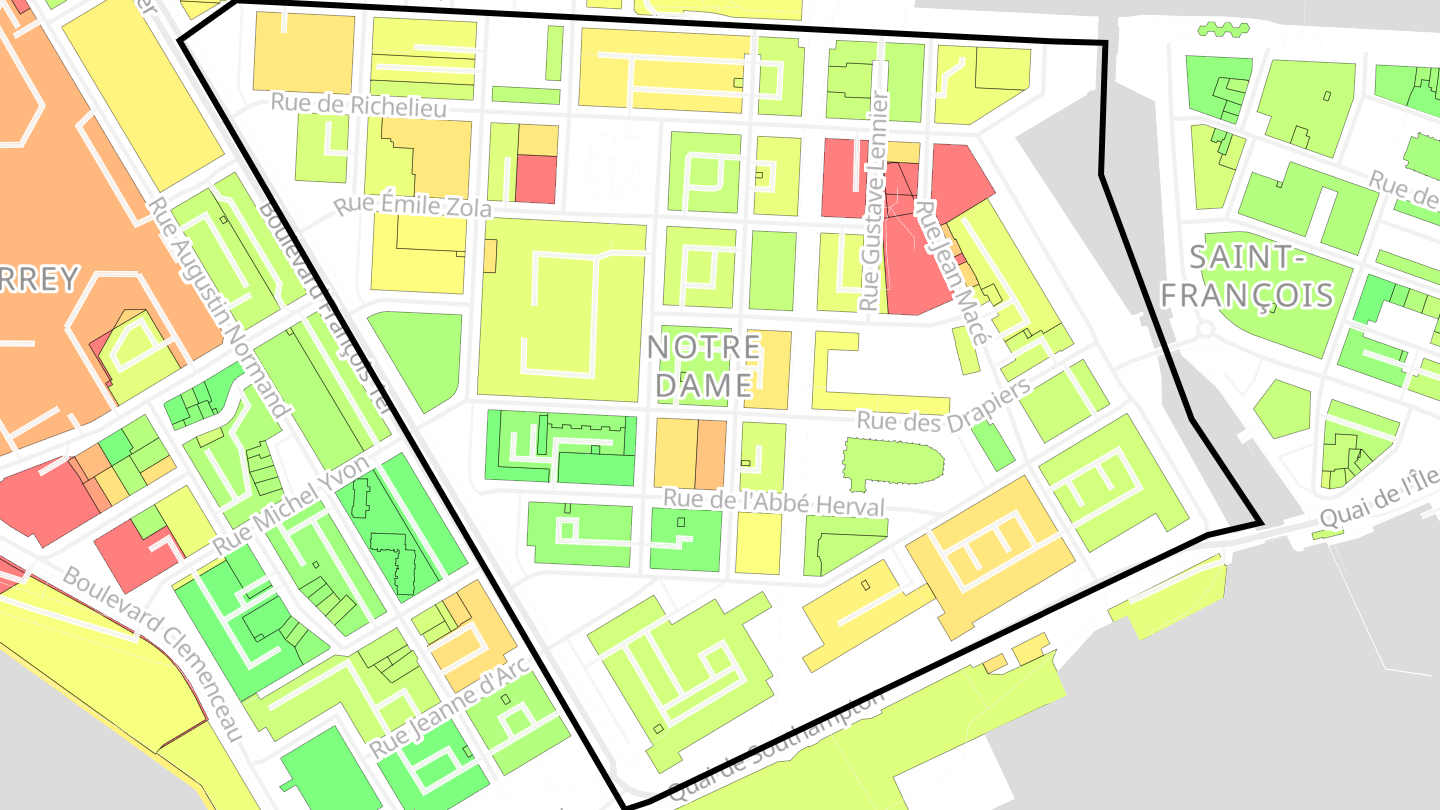 Carte des prix de l'immobilier Notre Dame