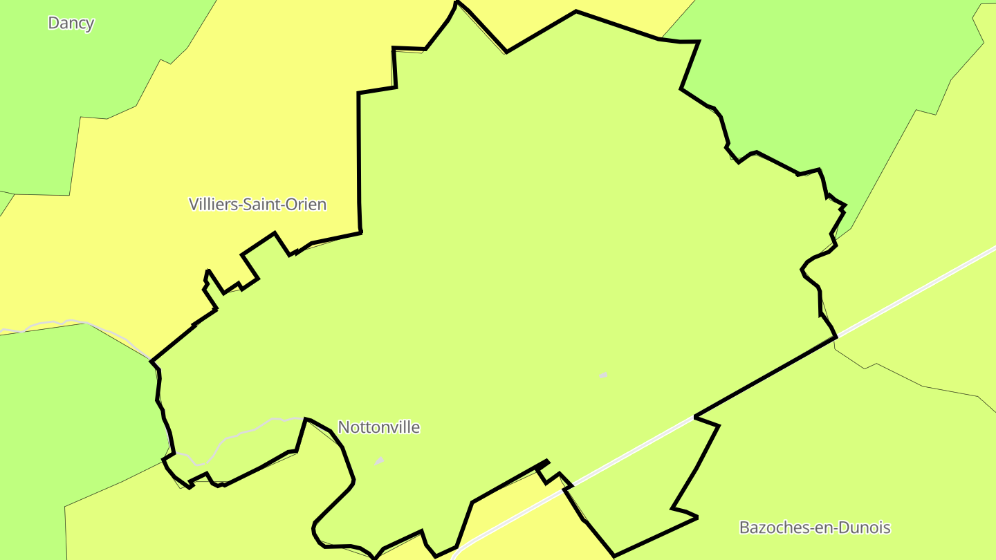 Carte des prix de l'immobilier Nottonville