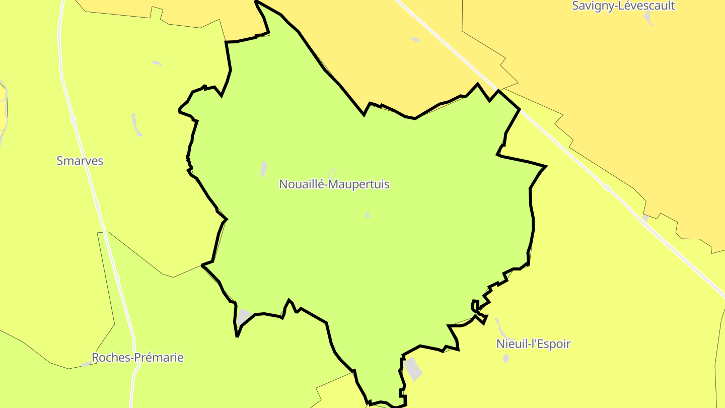 Carte des prix de l'immobilier Nouaillé-Maupertuis