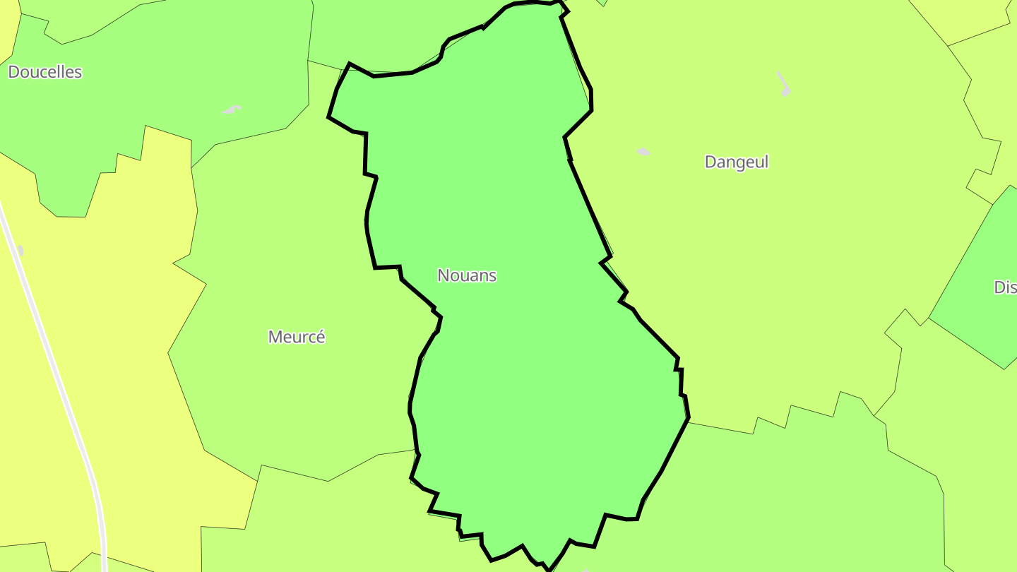 Carte des prix de l'immobilier Nouans
