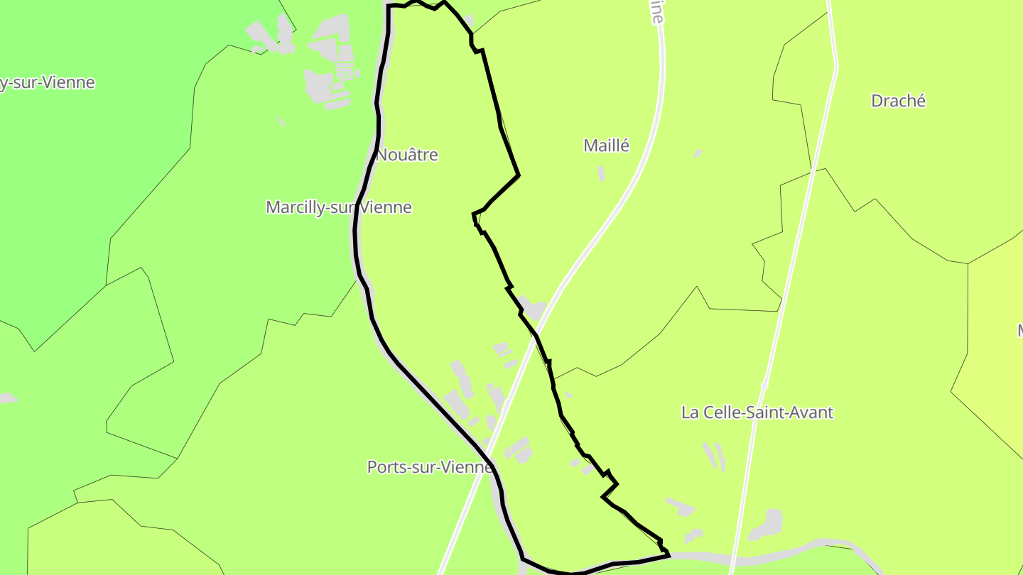 Carte des prix de l'immobilier Nouâtre