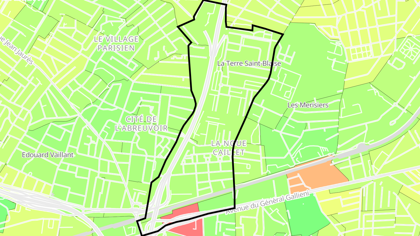 Carte des prix de l'immobilier Noue Caillet - Terre-Saint-Blaise