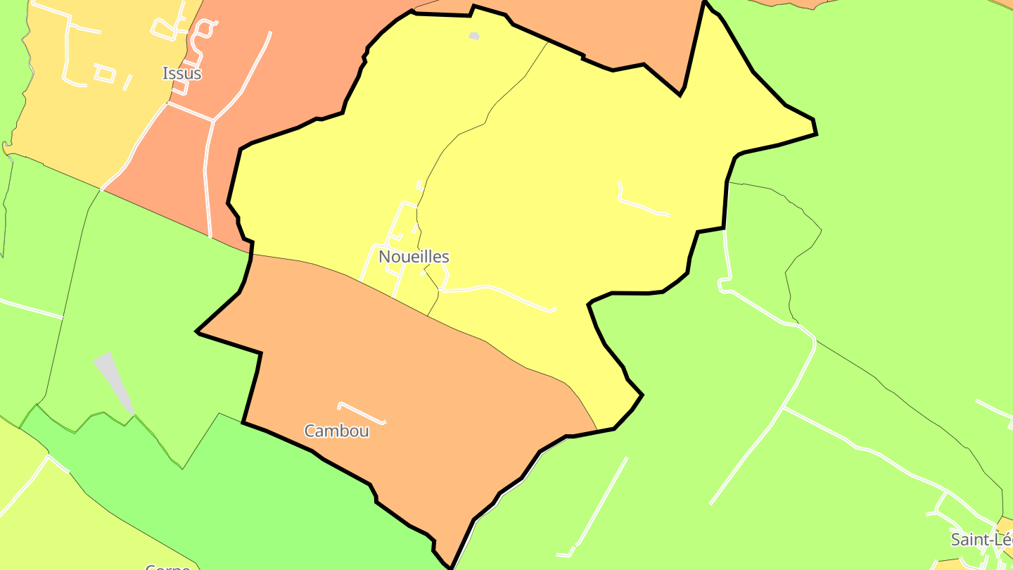 Carte des prix de l'immobilier Noueilles