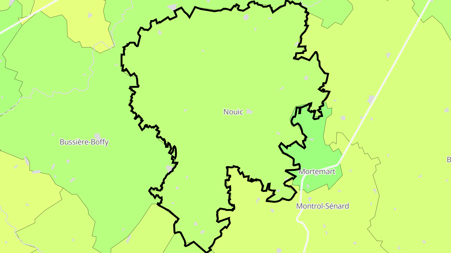 Carte des prix de l'immobilier Nouic