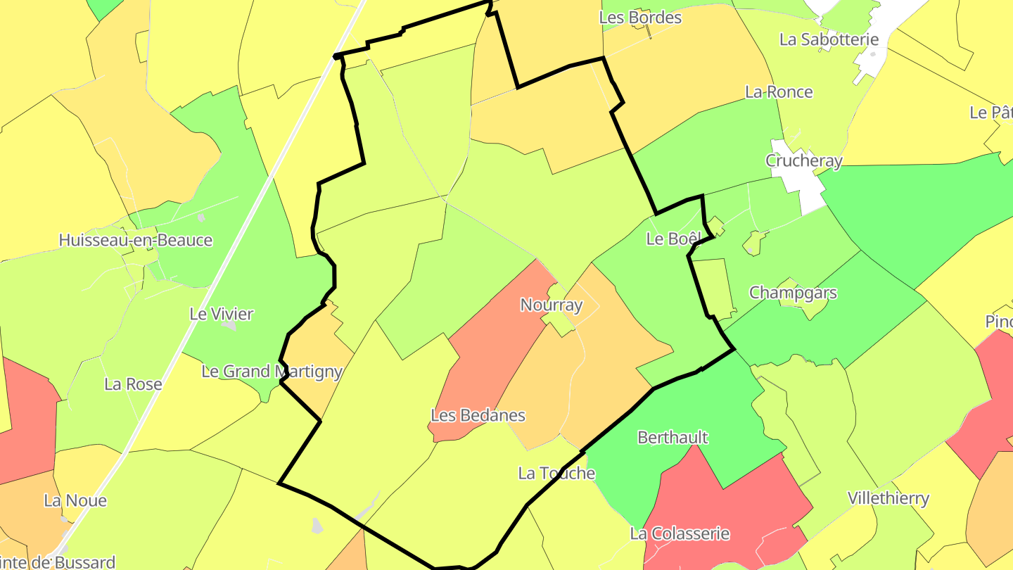 Carte des prix de l'immobilier Nourray