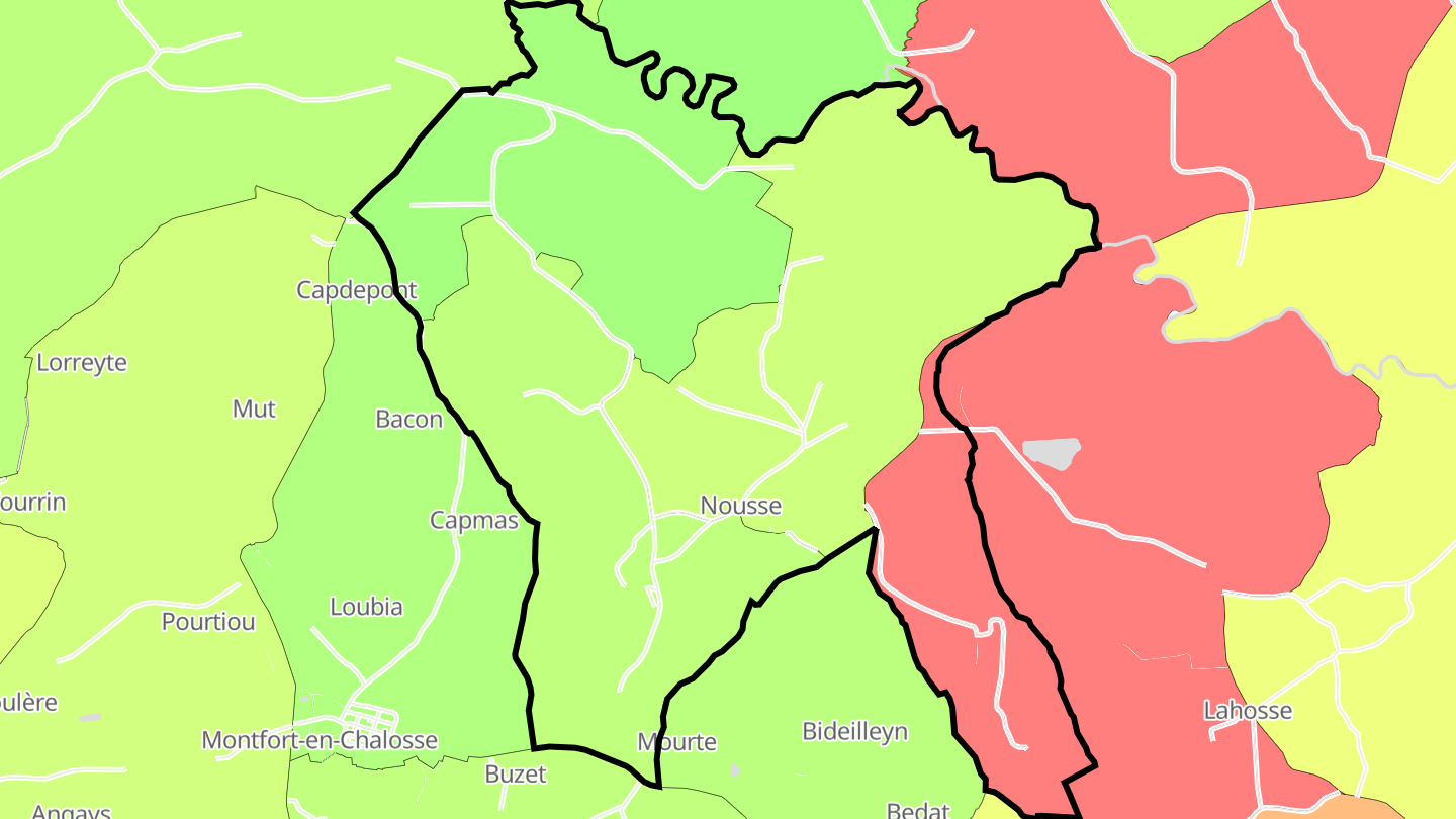 Carte des prix de l'immobilier Nousse