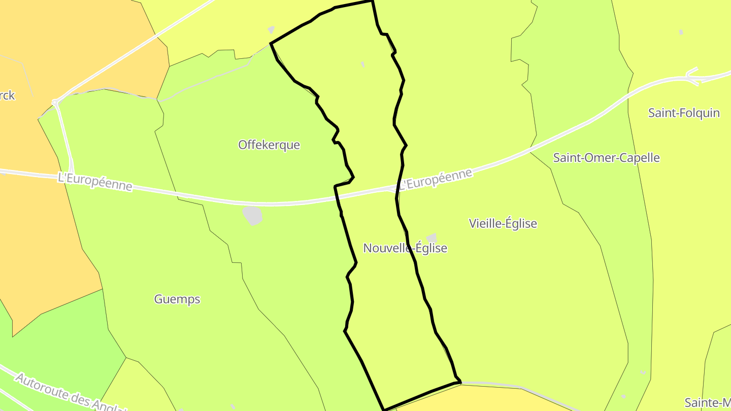 Carte des prix de l'immobilier Nouvelle-Église