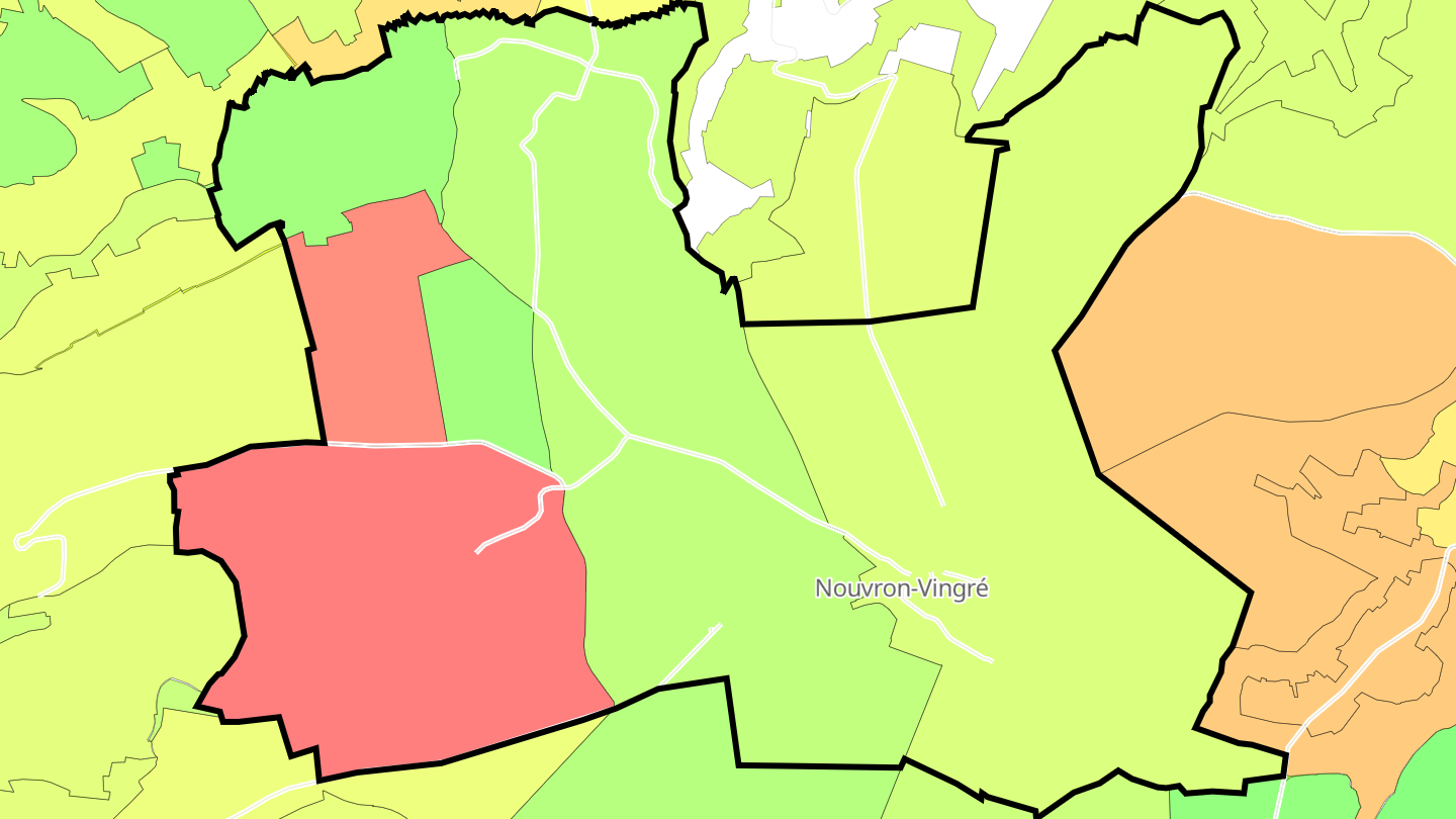 Carte des prix de l'immobilier Nouvron-Vingré