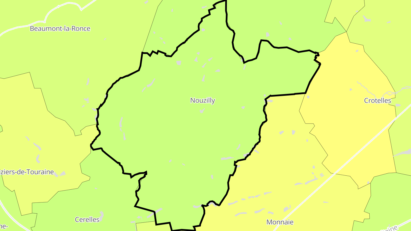 Carte des prix de l'immobilier Nouzilly