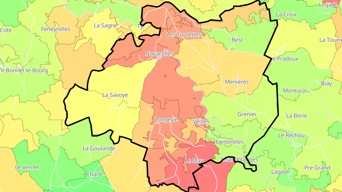 Carte des prix de l'immobilier Novacelles