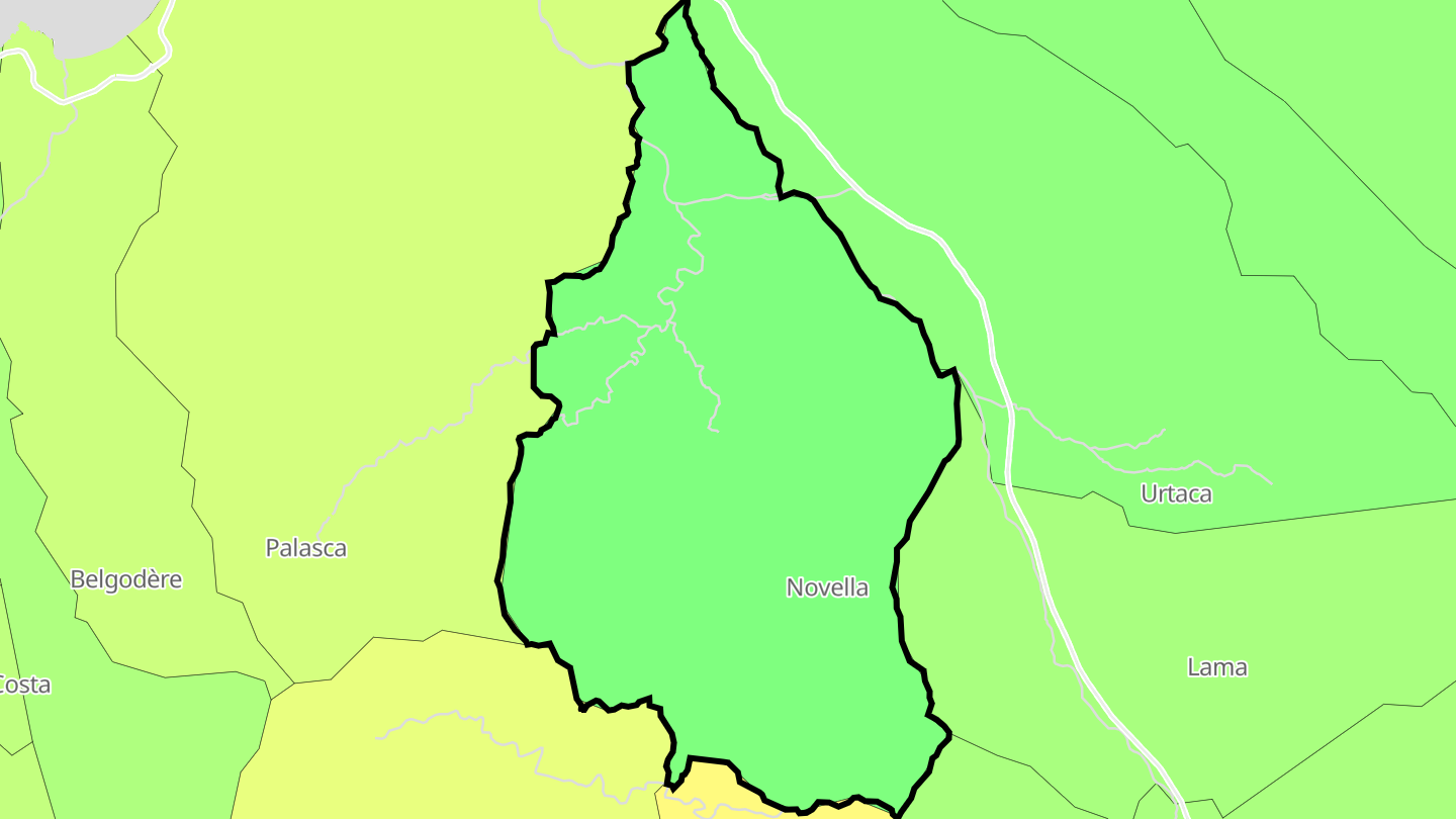 Carte des prix de l'immobilier Novella