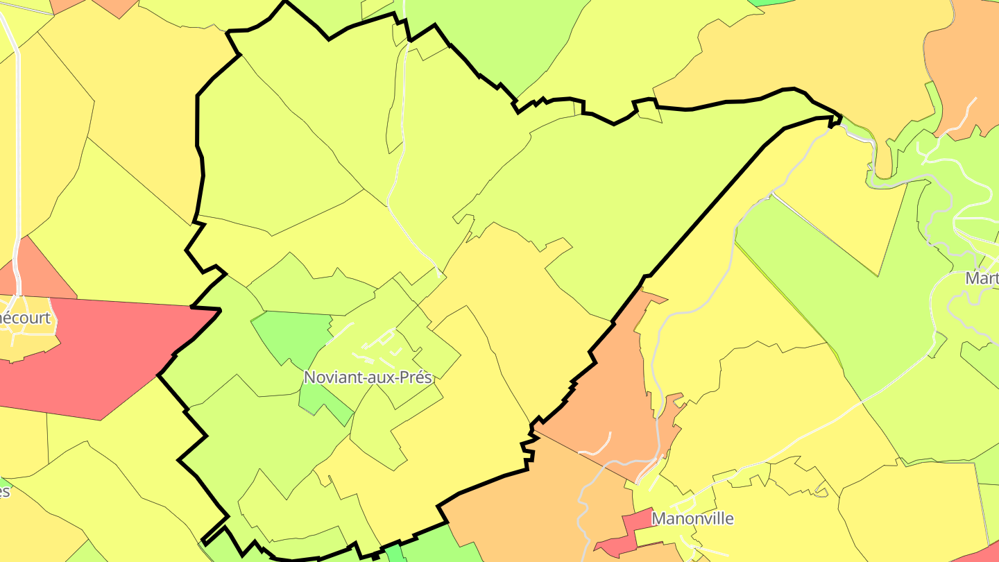 Carte des prix de l'immobilier Noviant-aux-Prés