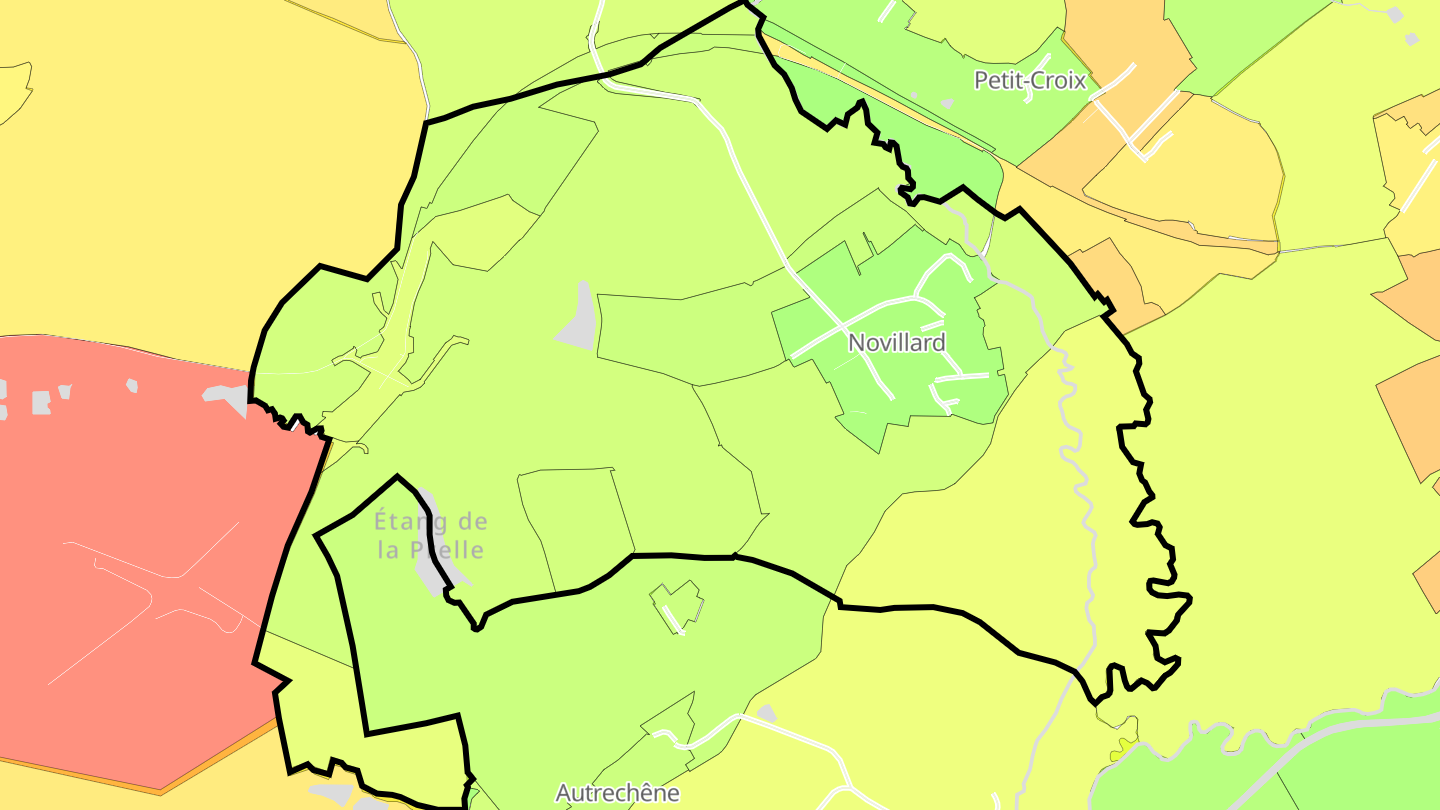 Carte des prix de l'immobilier Novillard