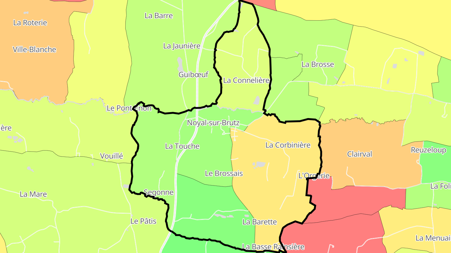 Carte des prix de l'immobilier Noyal-sur-Brutz