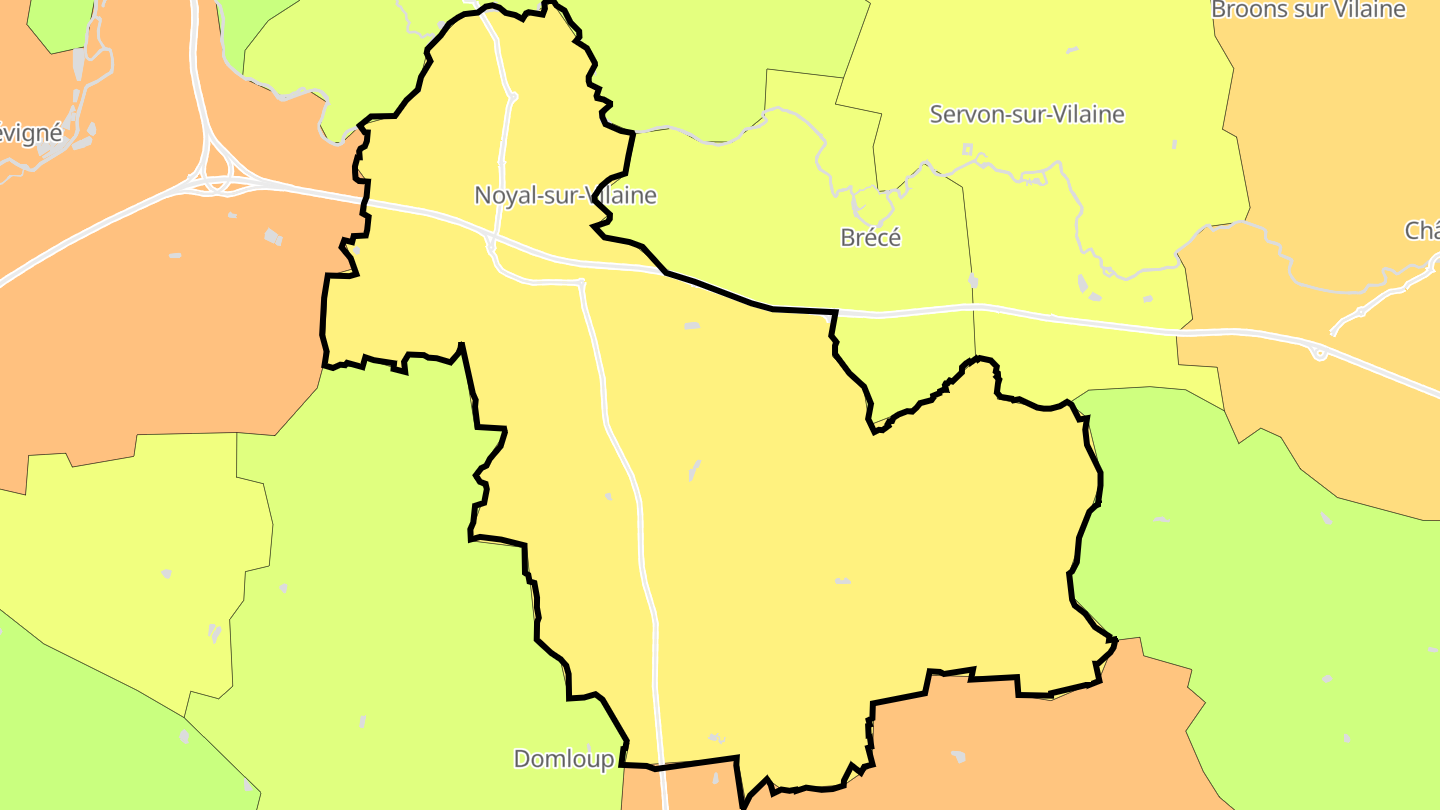 Carte des prix de l'immobilier Noyal-sur-Vilaine