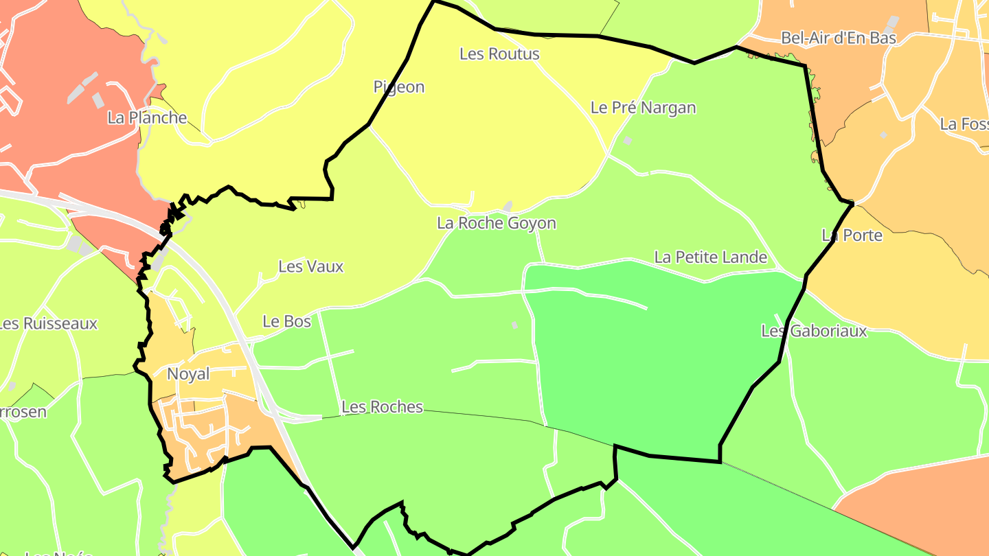 Carte des prix de l'immobilier Noyal