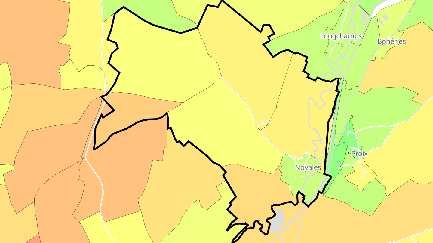 Carte des prix de l'immobilier Noyales