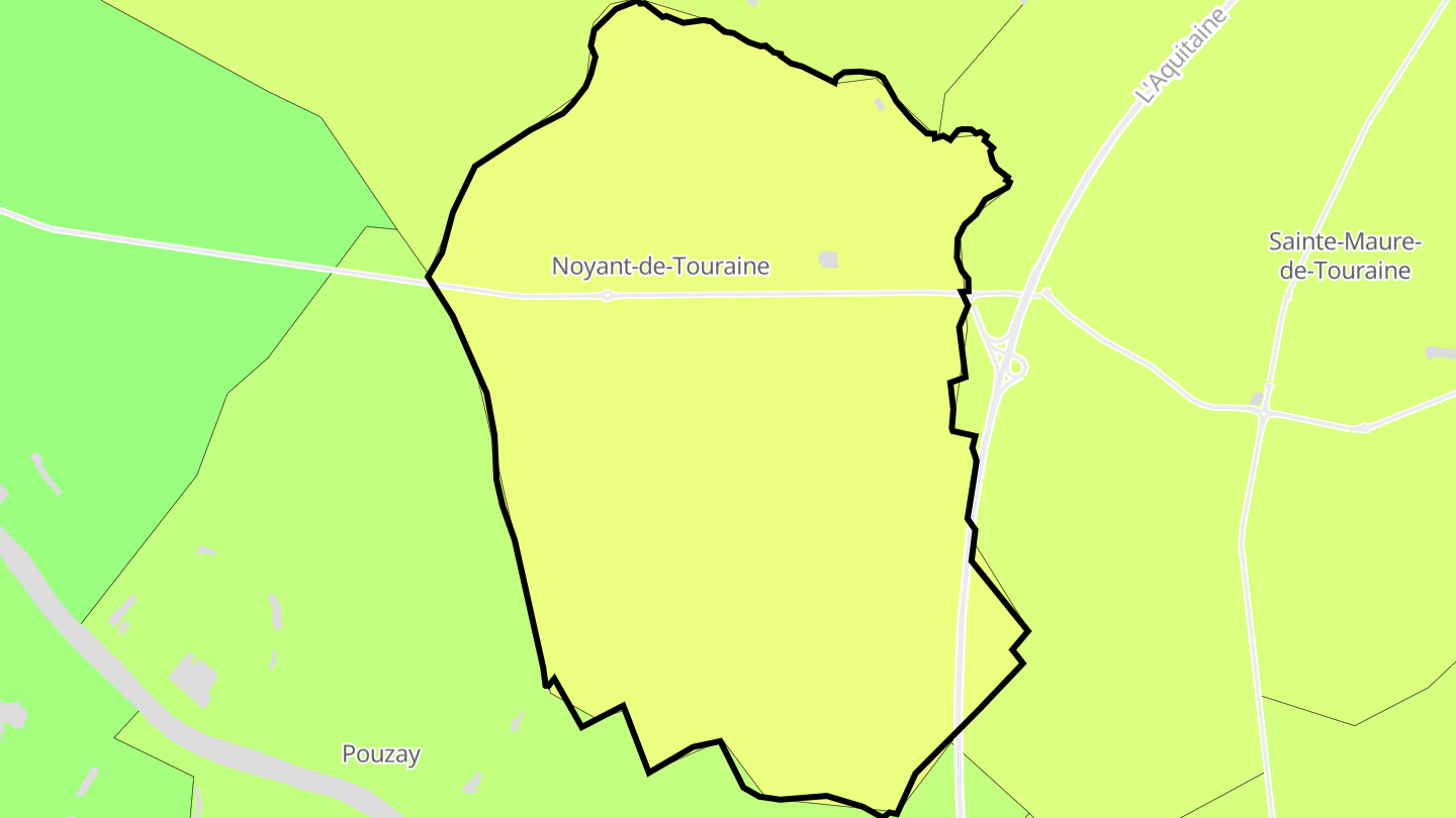 Carte des prix de l'immobilier Noyant-de-Touraine