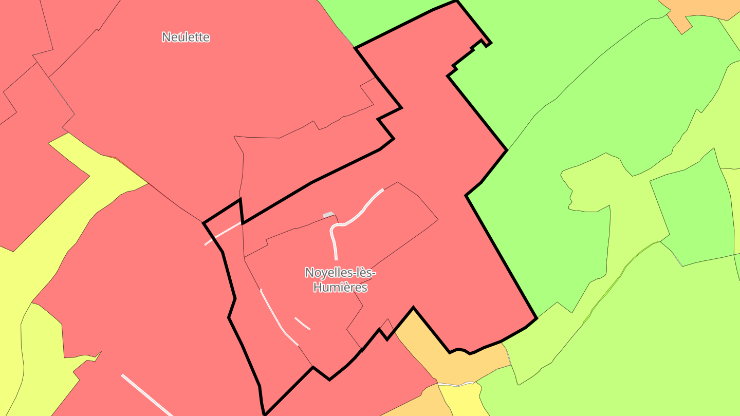 Carte des prix de l'immobilier Noyelles-lès-Humières