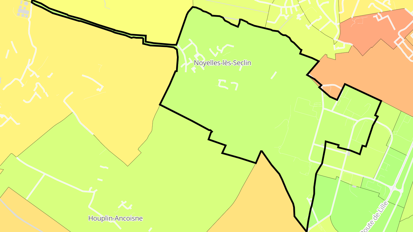 Carte des prix de l'immobilier Noyelles-lès-Seclin