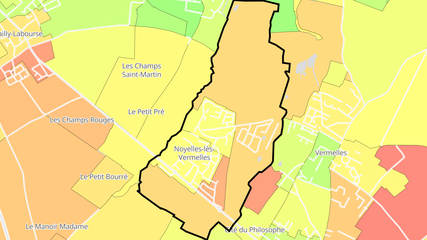 Carte des prix de l'immobilier Noyelles-lès-Vermelles