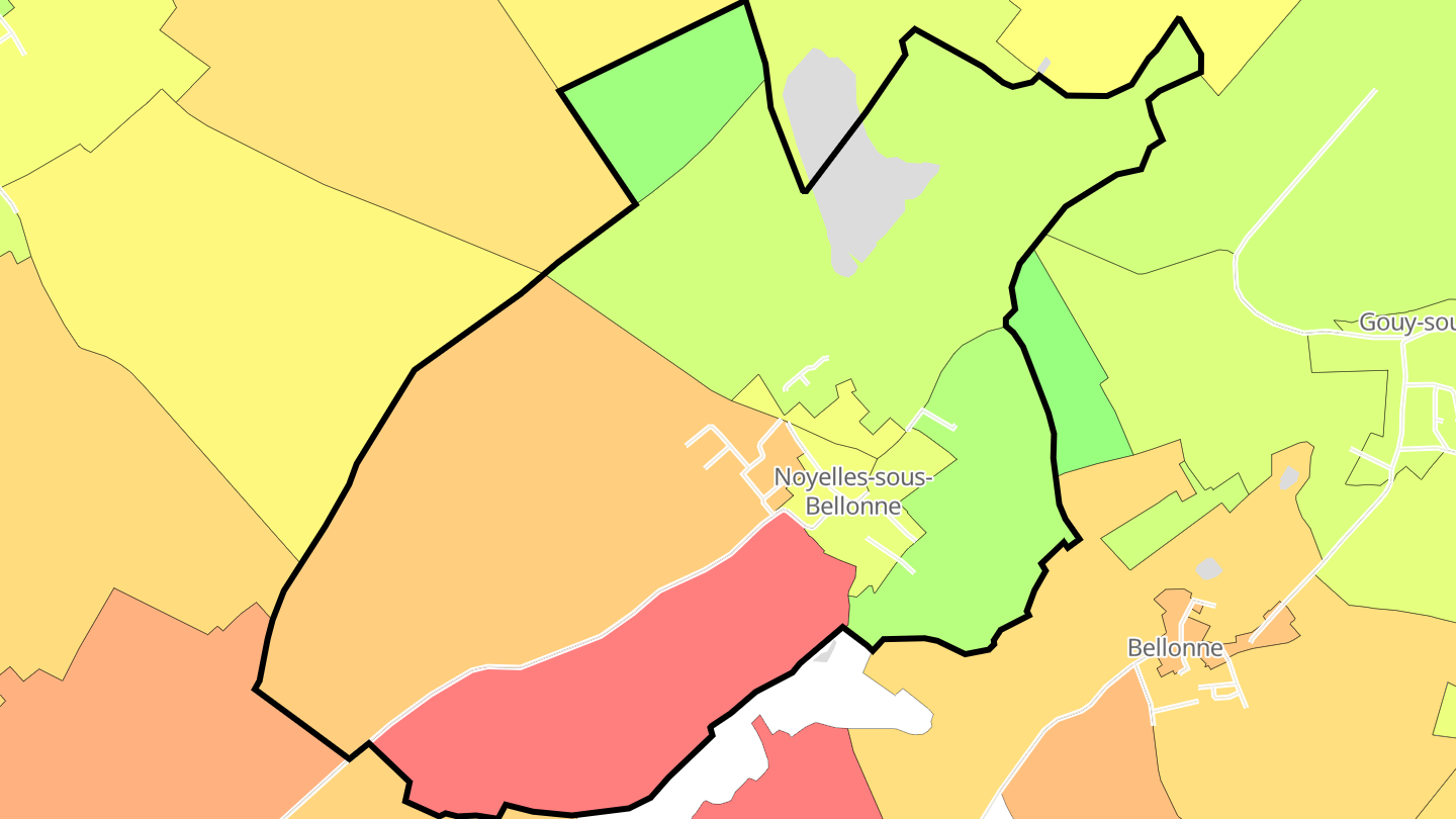 Carte des prix de l'immobilier Noyelles-sous-Bellonne
