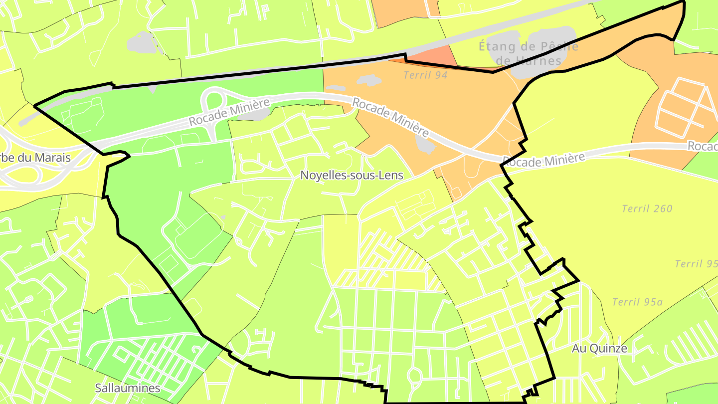 Carte des prix de l'immobilier Noyelles-sous-Lens