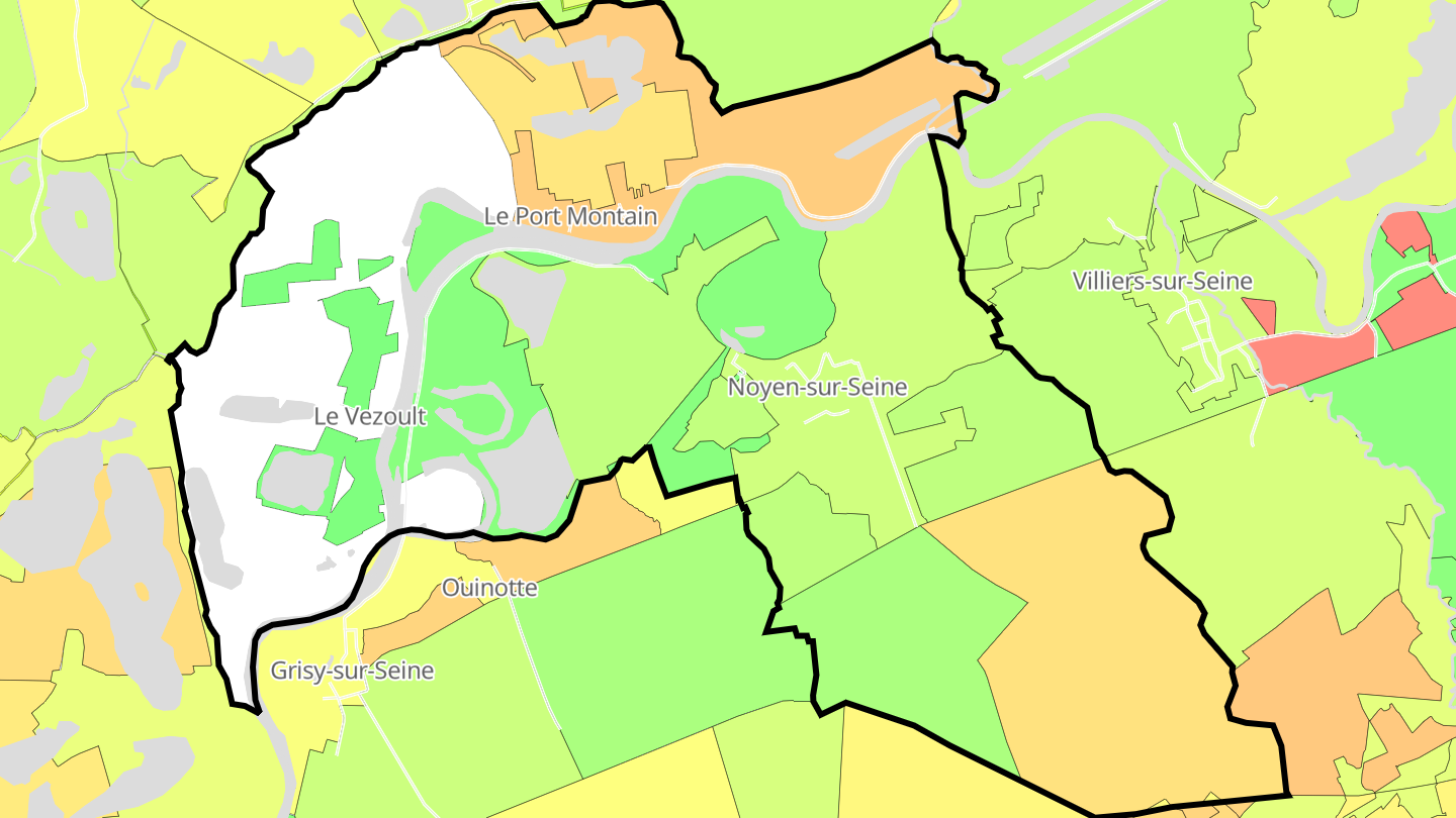 Carte des prix de l'immobilier Noyen-sur-Seine